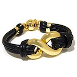 Roberto Faraone Mennella "L'infinito Bikini Line" Leather-Like Cord Bracelet