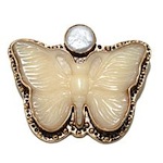 Statements by Amy Kahn Russell Carved "Butterfly" Pin/Pendant