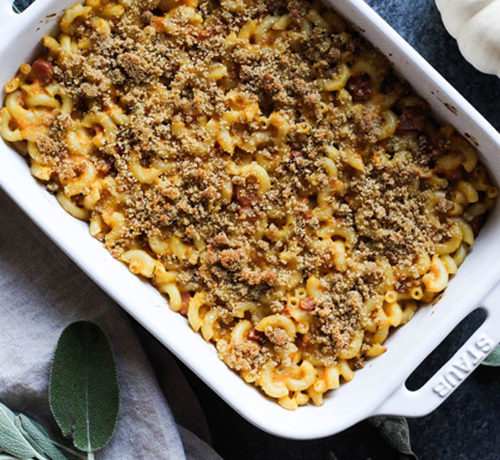 Cozy Up Tonight With Some Of This Pumpkin Pancetta Mac 'N Cheese