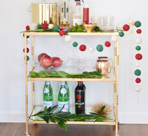 How To Style A Bar Cart For Your Holiday Party
