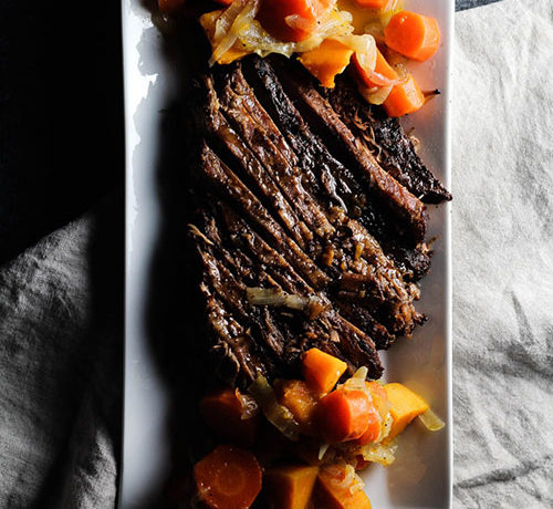 Delight Your Dinner Guests With This Slow-Cooked Brisket and Butternut Squash Recipe